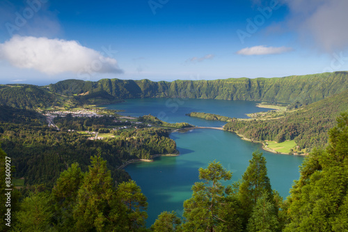Famous caldera on Azores