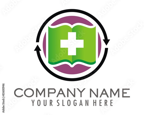 book healty medicine logo image vector