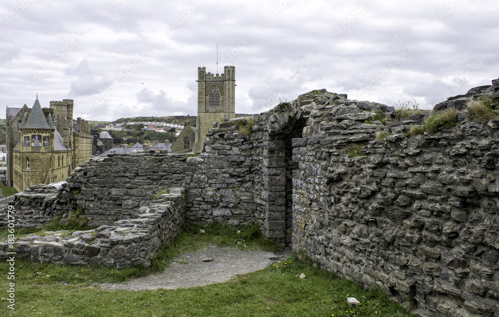 Aberystwyth town castle ruins