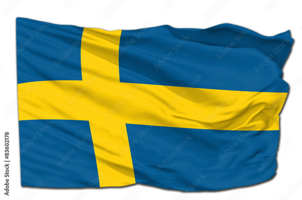 Sweden waving flag Sweden waving flag
