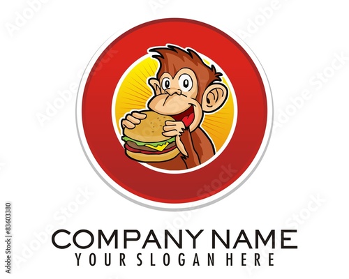 monkey eat burger