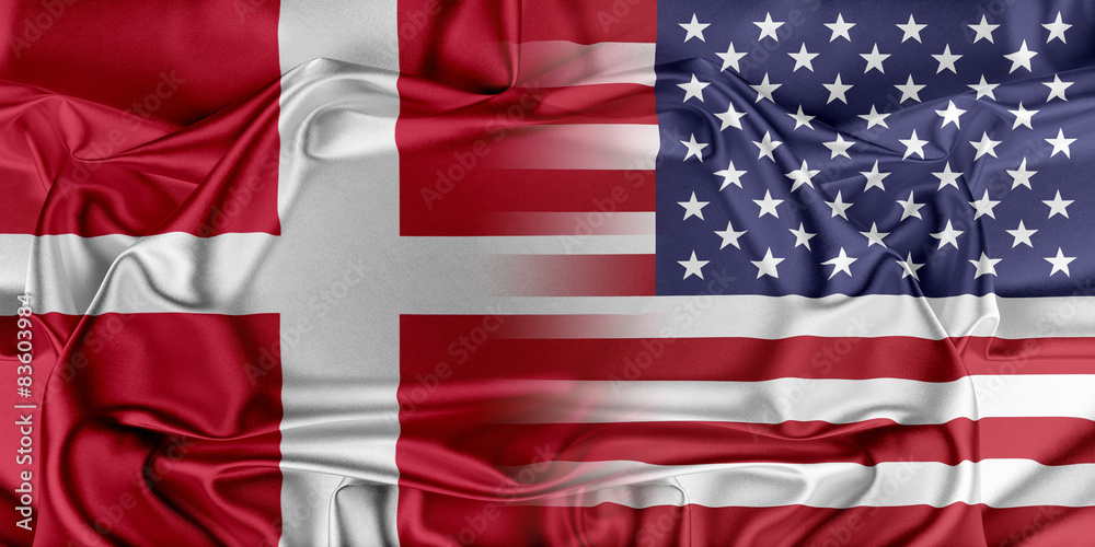Obraz premium USA and Denmark.