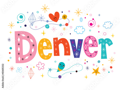Denver decorative type lettering text design