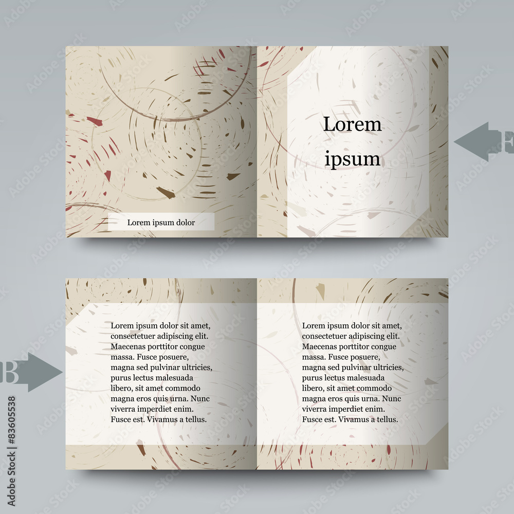 Naklejka premium Brochure template with abstract background.