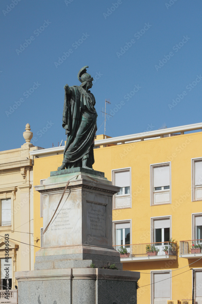 Statue of king Carlo Felice. Cagliari, Sardinia