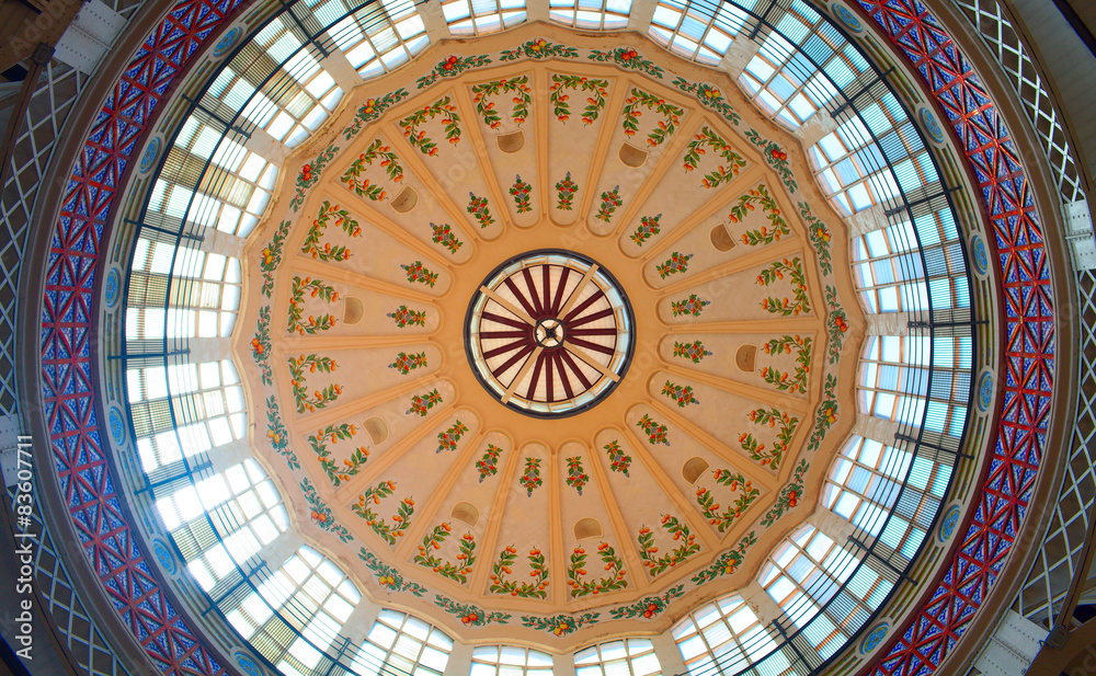 Ornamental dome of the market hall 