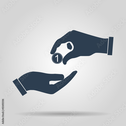  give alms Flat icon