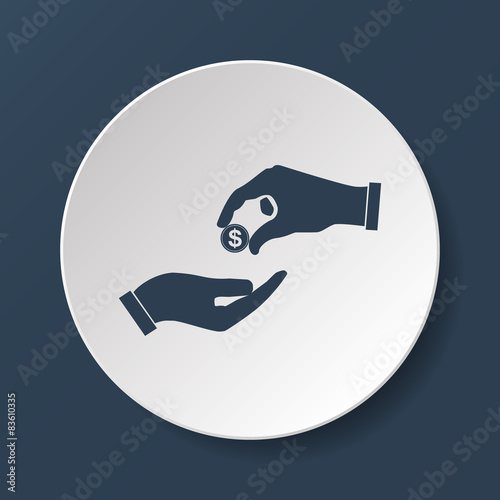  give alms Flat icon