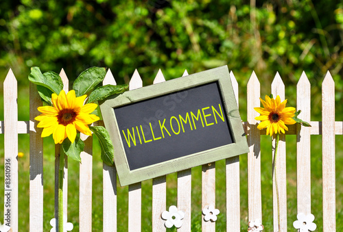 Quadro su tela Willkommen
