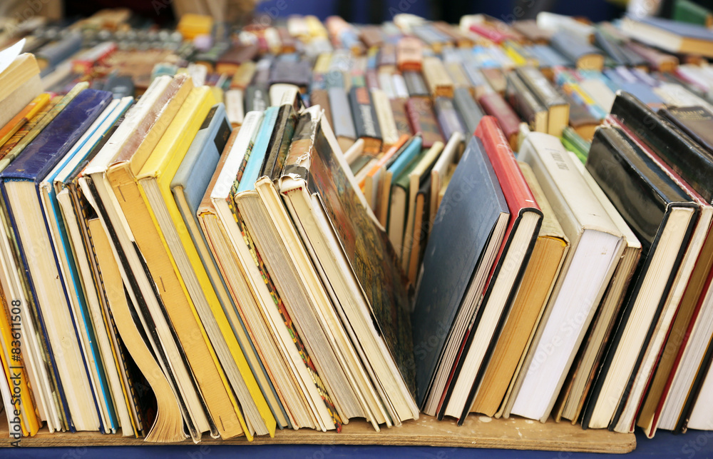 Obraz premium books on store shelves