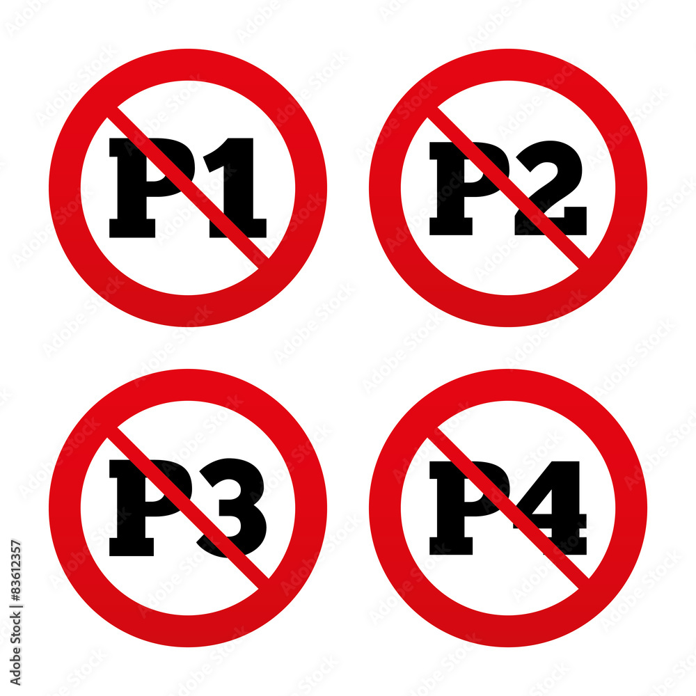 Car parking icons. First and second floor sign. Car parking icons. First and second floor sign.