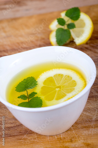 lemon balm tea cup