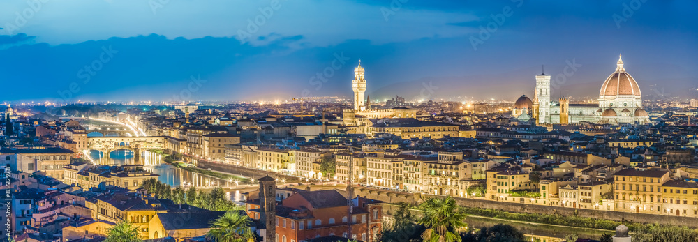 Florence at night in Italy