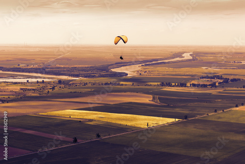 Paragliding in Dobrogea, Romania photo