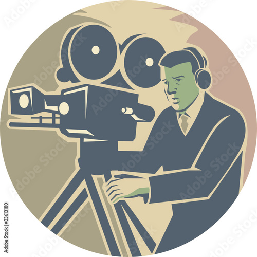Cameraman Moviemaker Vintage Camera Retro