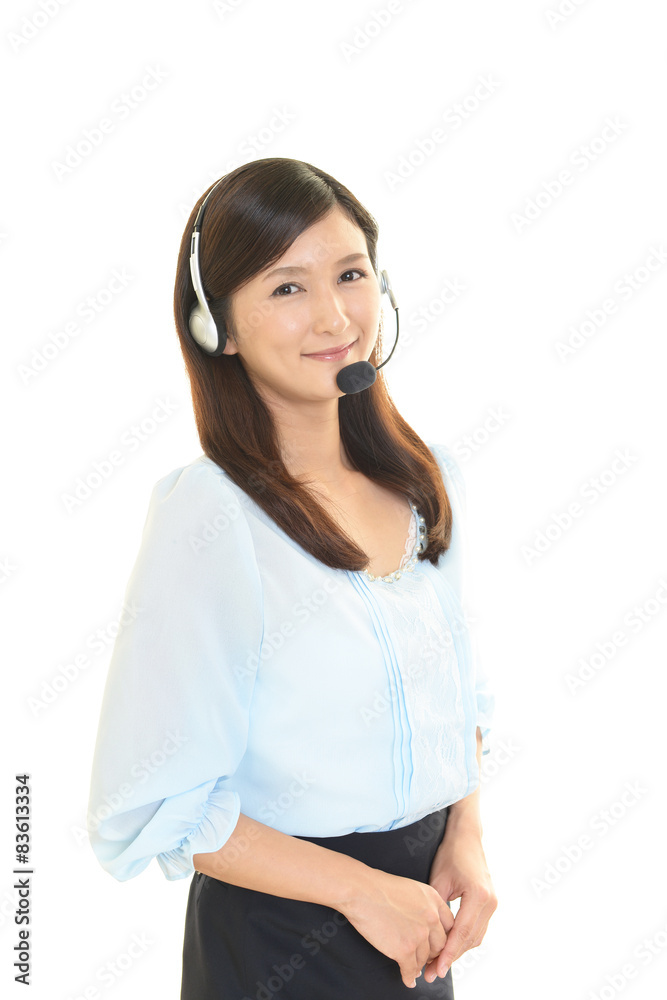 微笑むオペレーター 微笑むオペレーター