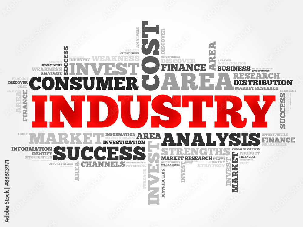 Industry word cloud, business concept Industry word cloud, business concept