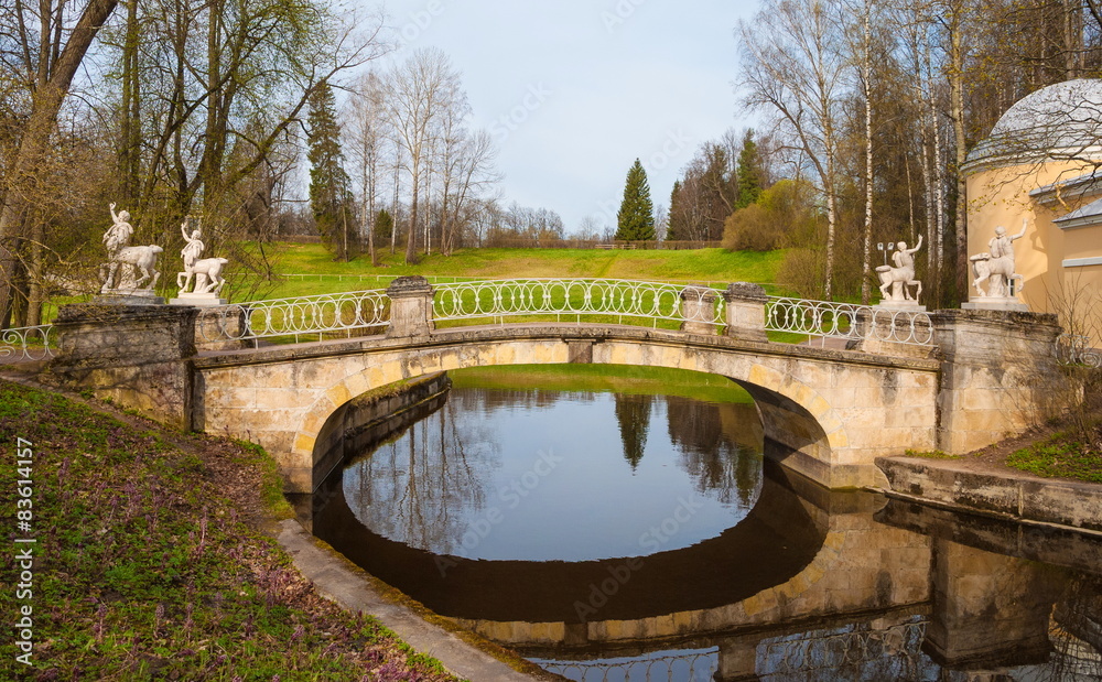 Bridge with sculptures of centaurs in Pavlovsk park