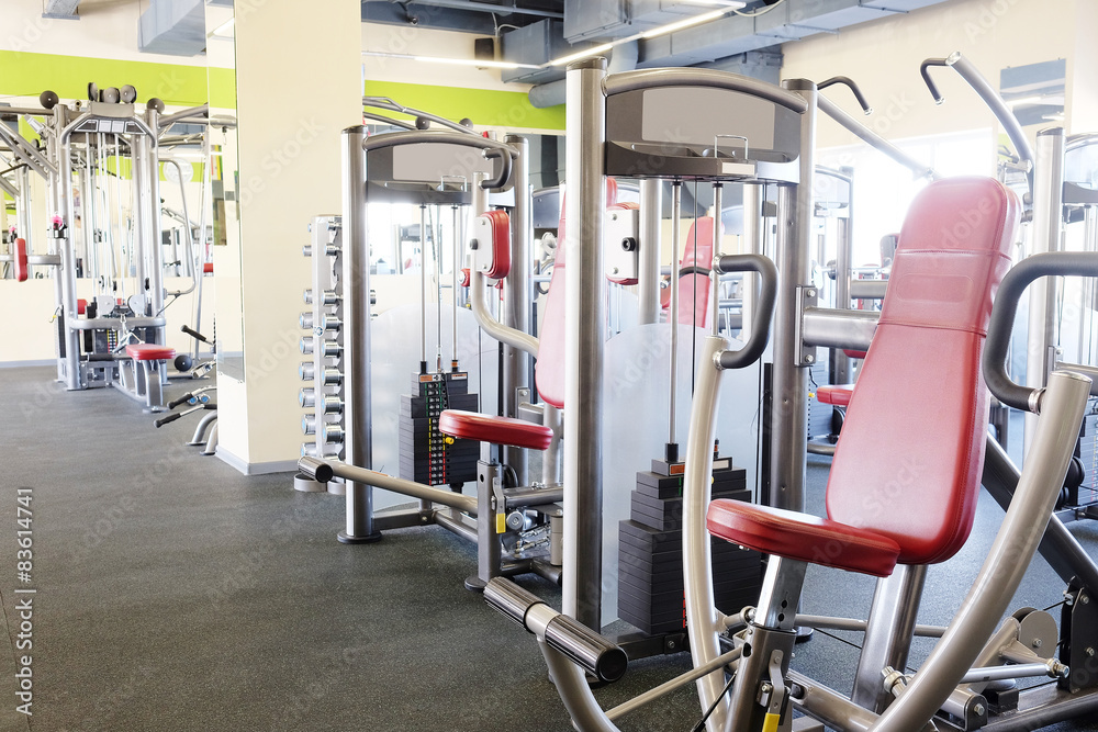 Modern interior of a fitness club Modern interior of a fitness club