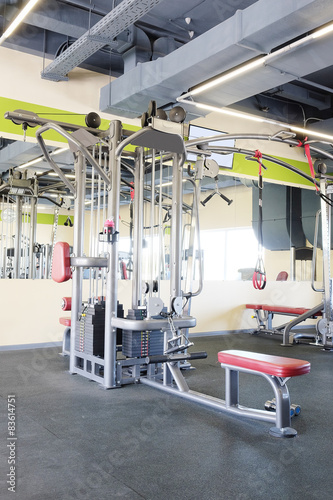 Modern interior of a fitness club 