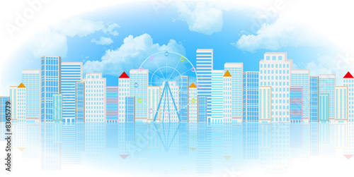 建物　空　背景