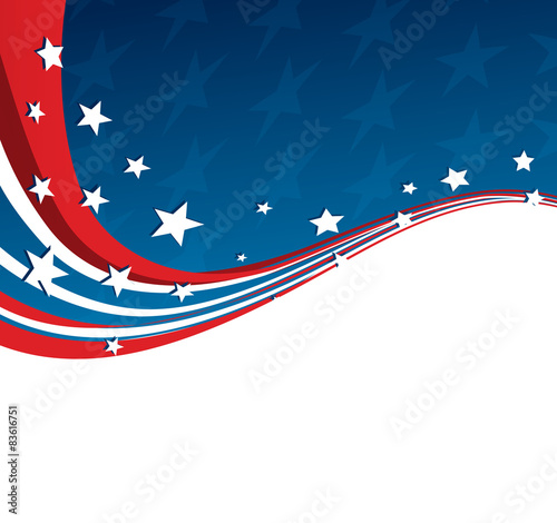 American Flag, Vector patriotic background