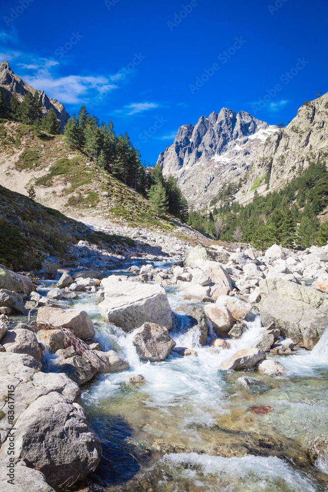 Im Restonicatal bei Corte auf Korsika Im Restonicatal bei Corte auf Korsika