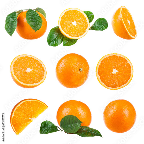Orange fruit isolated on a white background