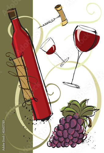 New vintage red wine