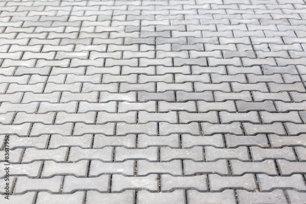 Background texture of a walkway small stone pavement
