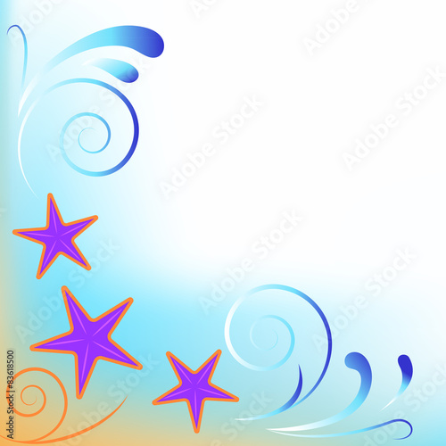 stelle marine arancio viola mare