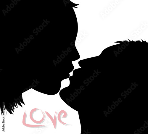 silhouette di ragazzi che stanno per baciarsi