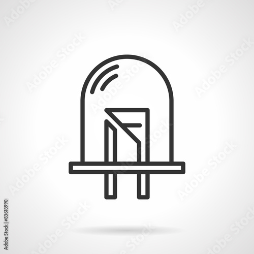 Dot diode black line vector icon