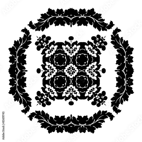Excellent monochrome pattern for your wallpaper, clothing, porce