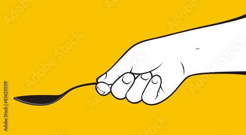 Hand with spoon