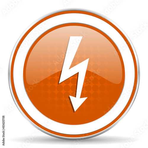 Free Download bolt orange icon flash sign - GFXLoad