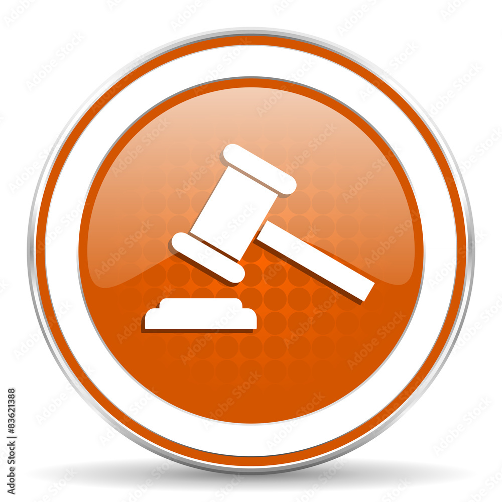 auction orange icon court sign verdict symbol auction orange icon court sign verdict symbol