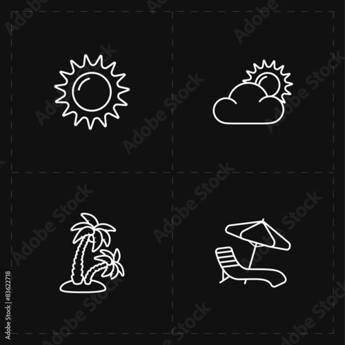 4 flat travel company icons