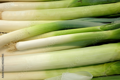 background of leek vegetables