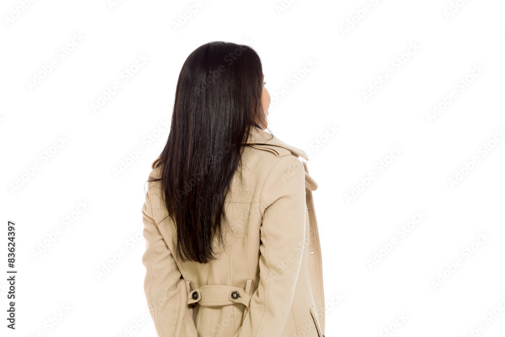 Model isolated from behind Model isolated from behind