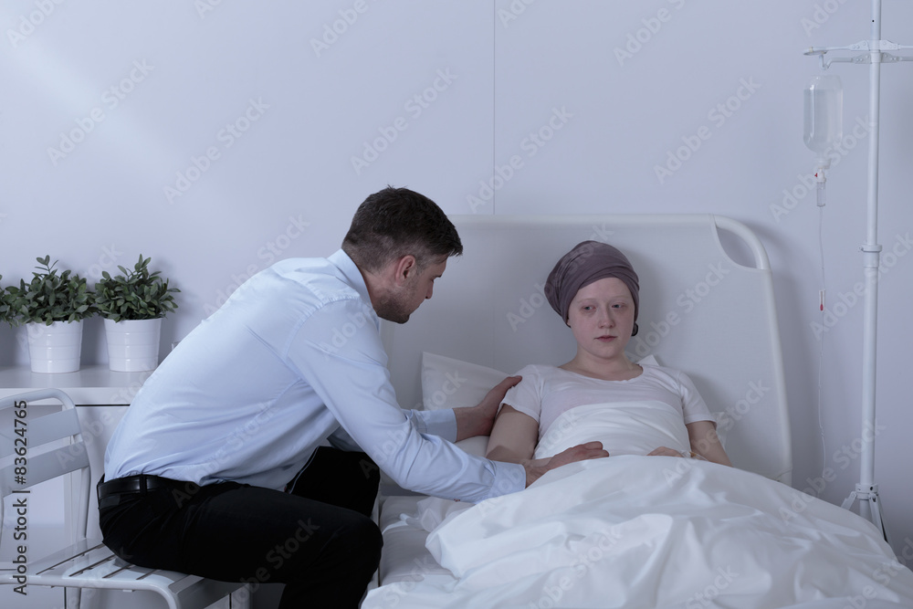 Fototapeta premium Girl with leukemia