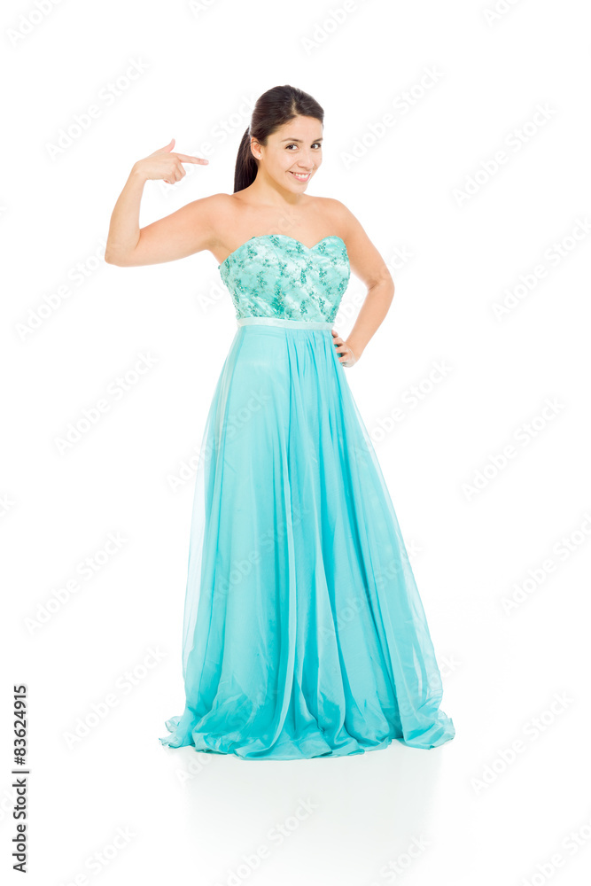 Fototapeta premium Model isolated pointing to herself