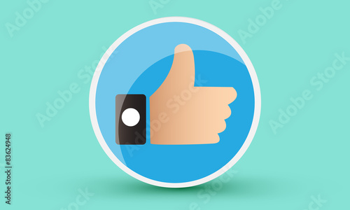 Icon button like vector.