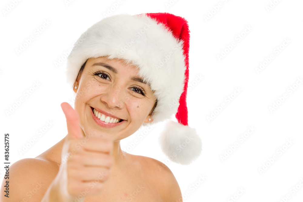 Model isolated thumbs up success Model isolated thumbs up success