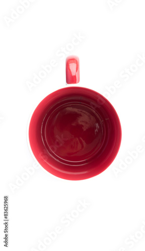 white red and heart mug