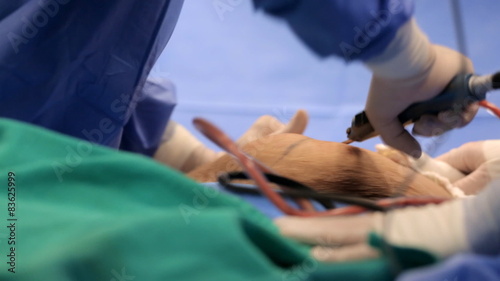 Plastic surgery an operating room