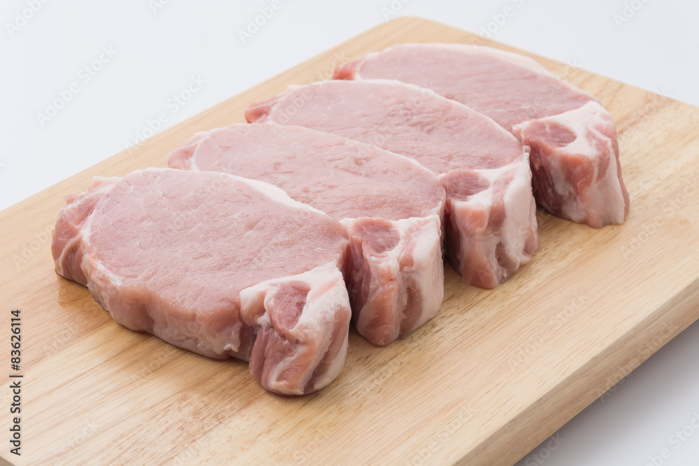 raw meat pork steak