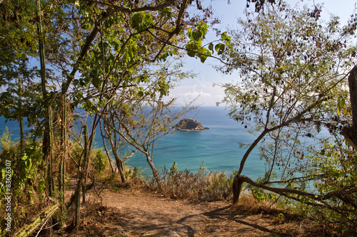 Hiking path in Machalilla National Park, Ecuador photo