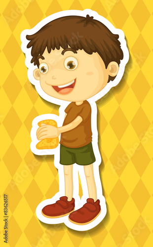 Boy cleaning