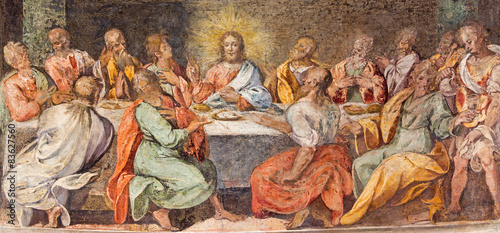 Rome - Last supper fresco in church Santo Spirito in Sassia  photo